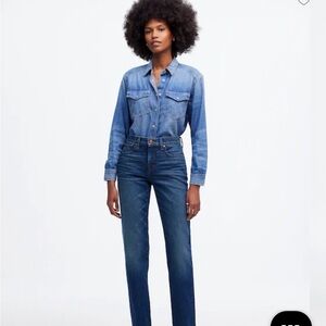 Madewell mid rise 90’s straight jeans